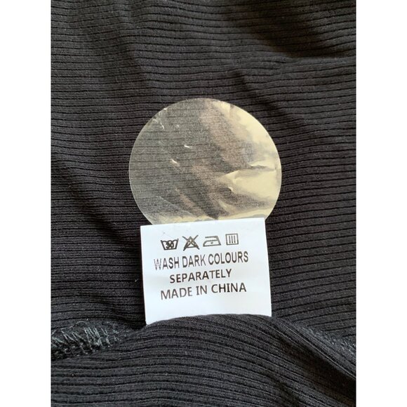 Juniors Slim Fit Black Cropped T-Shirt With Rhinestone Fringe Size Small - Picture 10 of 10